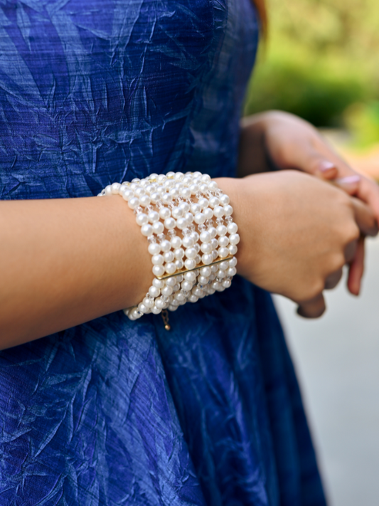 Pearly Layered Wrap Bracelet