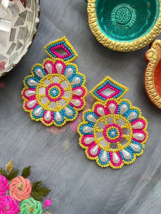 Rang Mahal Mirror Earrings