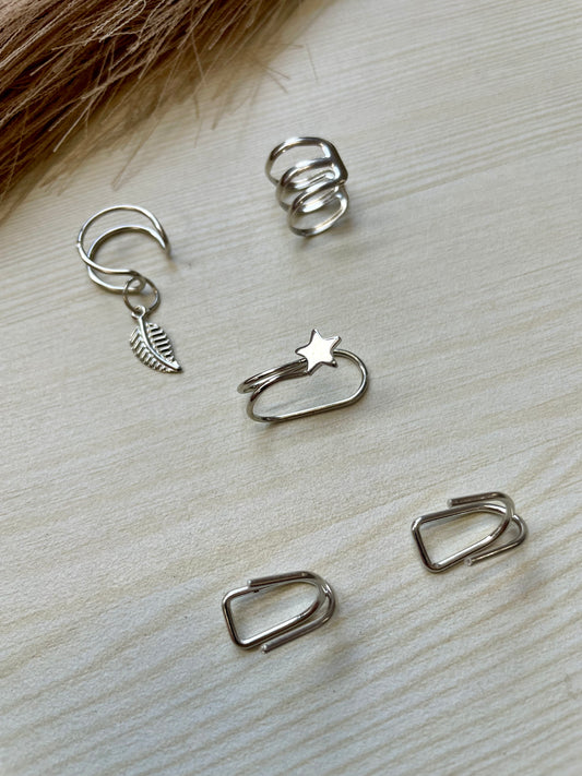 Silver Stunners Earcuff Combo