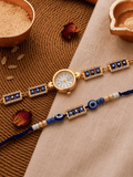 Nazar Luxe Watch Bhaiya Bhabhi Rakhi Combo