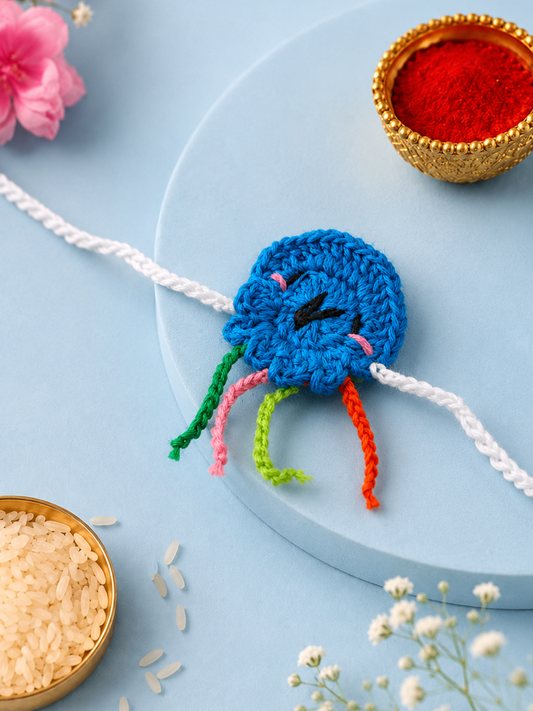 Jelly Buddy Crochet Rakhi