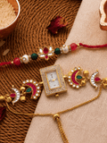 Chand Kundan Watch Bhaiya Bhabhi Rakhi Combo