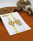 Yellow Evil Eye Bhaiya Bhabhi Rakhi Combo