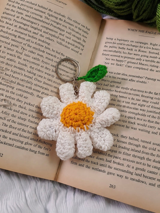 Crochet Sunflower Keychain