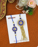 Blue Evil Eye Bhaiya Bhabhi Rakhi Combo