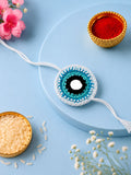 Evil Eye Charm Crochet Rakhi