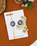 Pearl Evil Eye Bhaiya Bhabhi Rakhi Combo