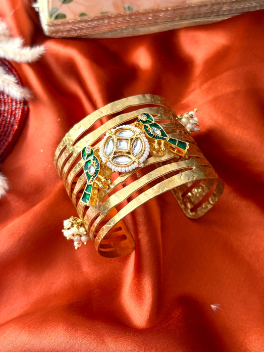 Mayur Kundan Cuff Bracelet