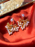 Pearl Dangling Two in One Earrings