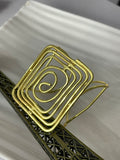 Spiralled Brass Cuff Bracelet