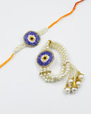 Pearl Evil Eye Bhaiya Bhabhi Rakhi Combo
