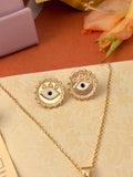 Golden Evil Eye Necklace Set