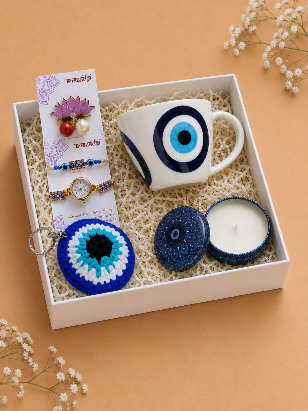 The Nazar Rakhi Gift Hamper