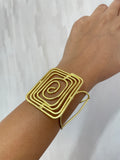 Spiralled Brass Cuff Bracelet