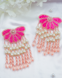 Raspberry Ripple Dangler Earrings