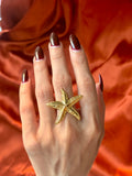 Golden Starfish Ring
