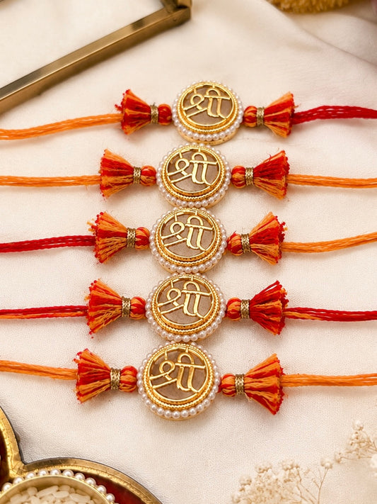 Set of 5 Divine Shree Rakhi Combo