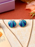 Blue Sea Shell Necklace Set