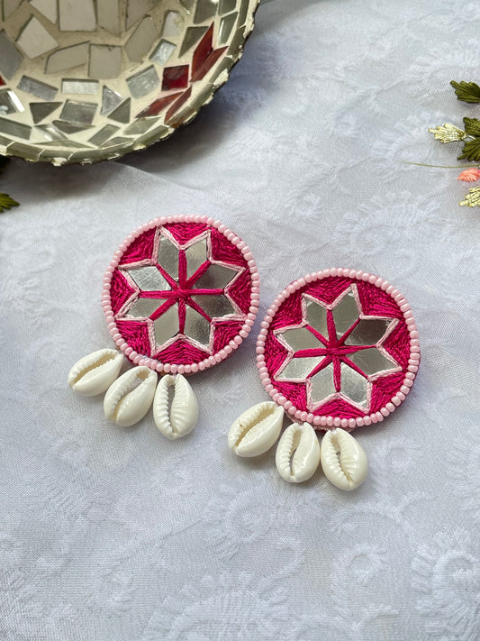 Darpan Shell Beaded Earrings