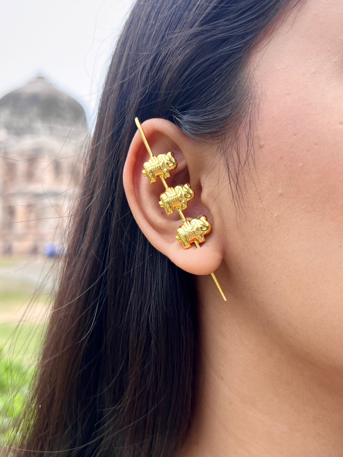 Elephant Trio Earcuff