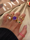 Luna Bloom Ring Stack