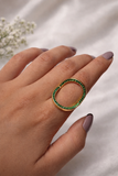 Three Tone Spark Ring