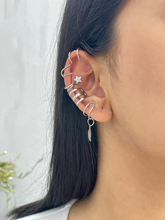 Silver Stunners Earcuff Combo