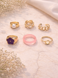 Luna Bloom Ring Stack