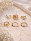Golden Shine Ring Stack