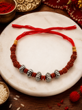 Silver Rudraksh Rakhi