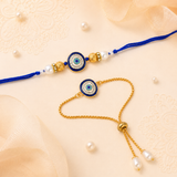 Blessed Gaze Bhaiya Bhabhi Rakhi Combo