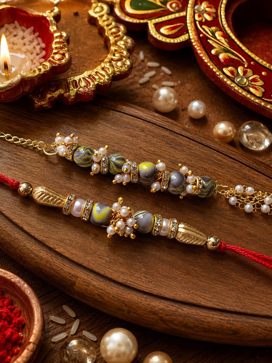 Marble Bond Bhaiya Bhabhi Rakhi Combo