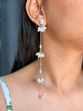 Blooming Pearl Drop Earrings