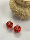 Resin Cherry Earrings