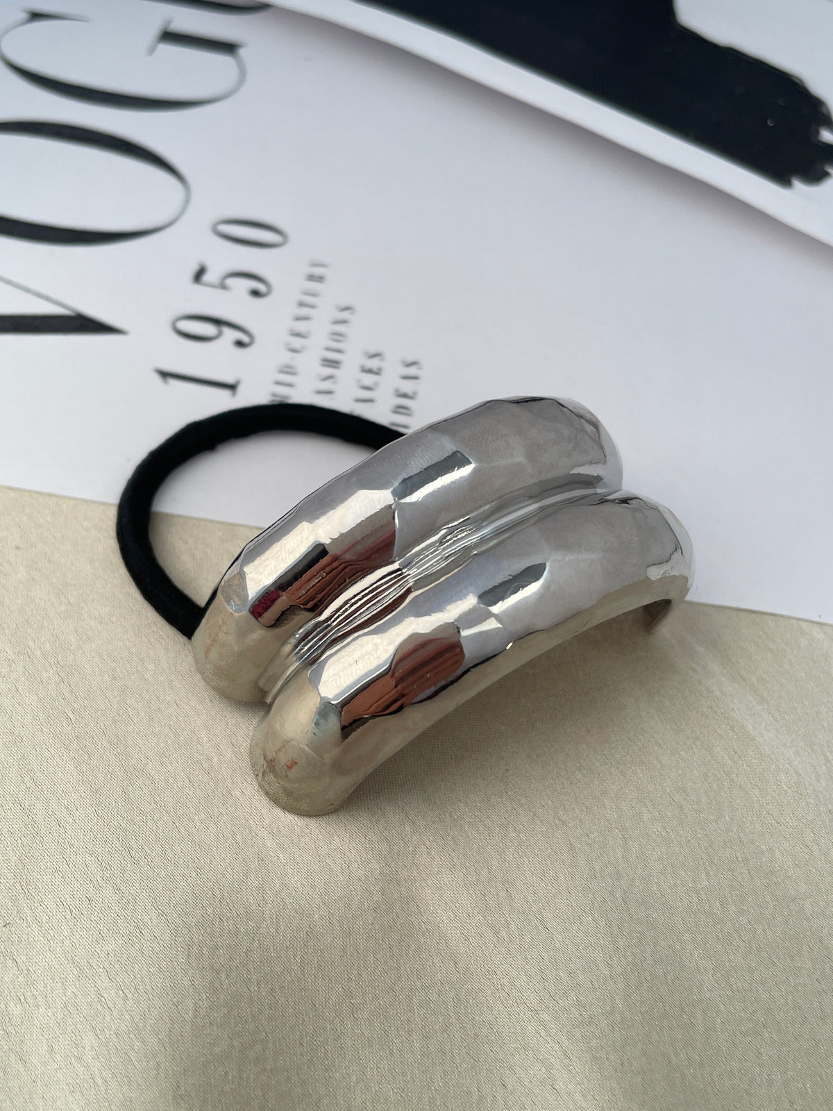 Beaten Chunky Hair Ties