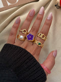 Luna Bloom Ring Stack
