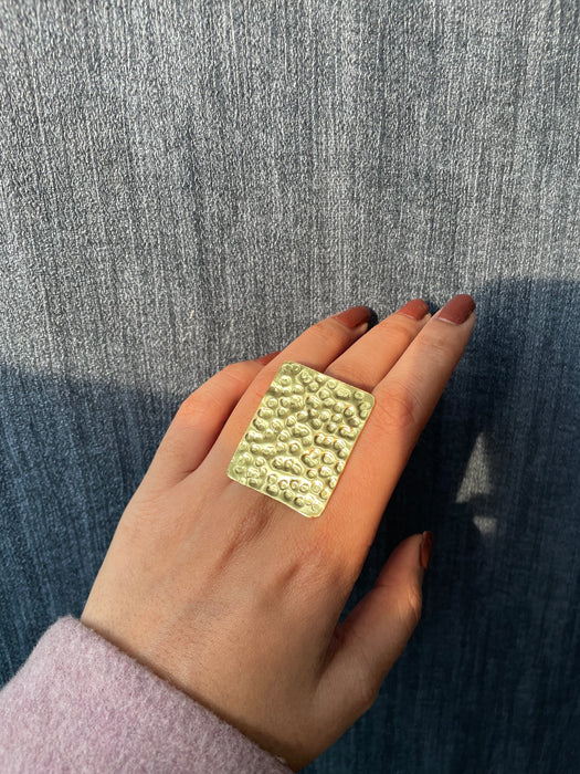 Regal Scepter Of Gold Ring — Ishkaara