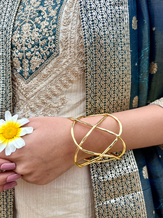 Gold Glamour Cuff Bracelet