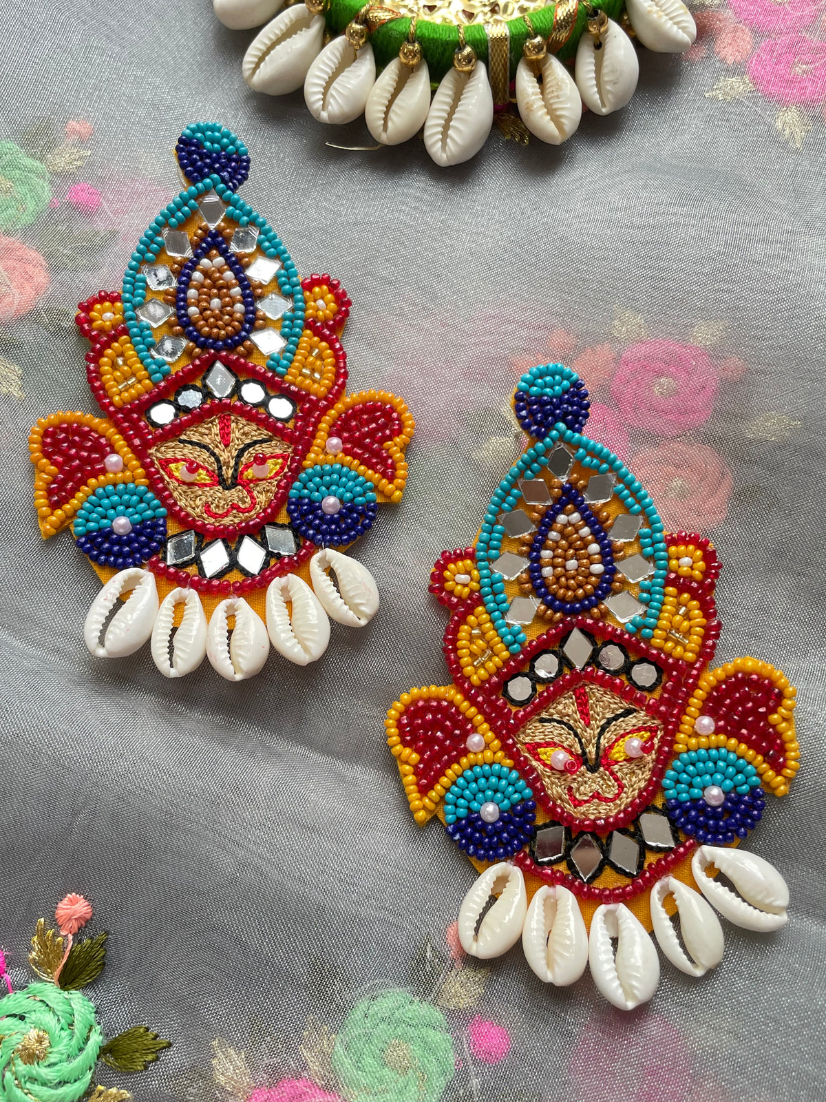 Maa Durga Beaded Earrings