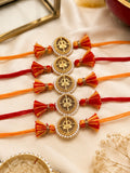 Set of 5 Trishul Kavach Rakhi Combo