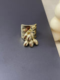 Golden Hanging Bead Ring