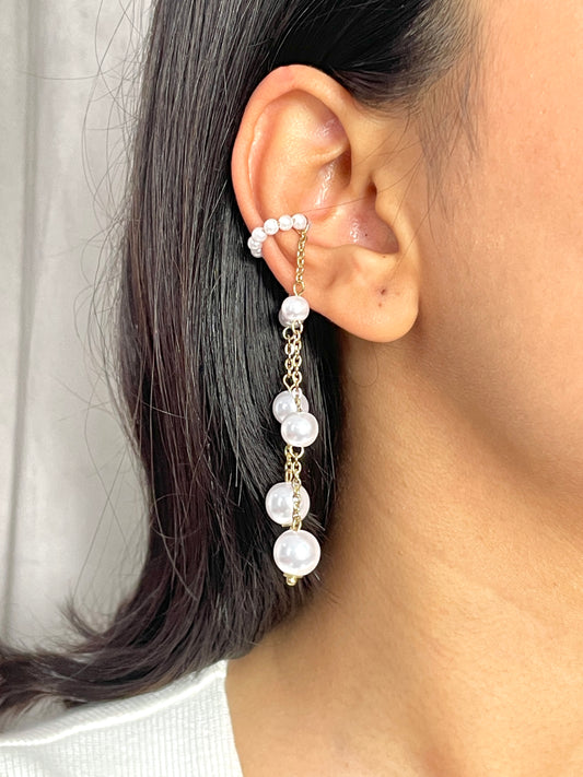 Pearl Puff Earcuff