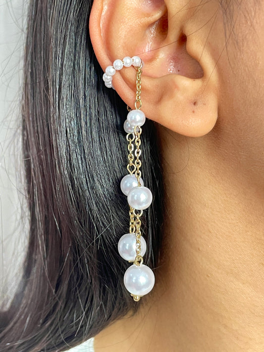 Pearl Puff Earcuff