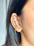 Elara Pearl Chain Earcuff