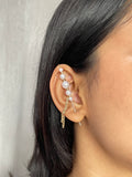 Elara Pearl Chain Earcuff