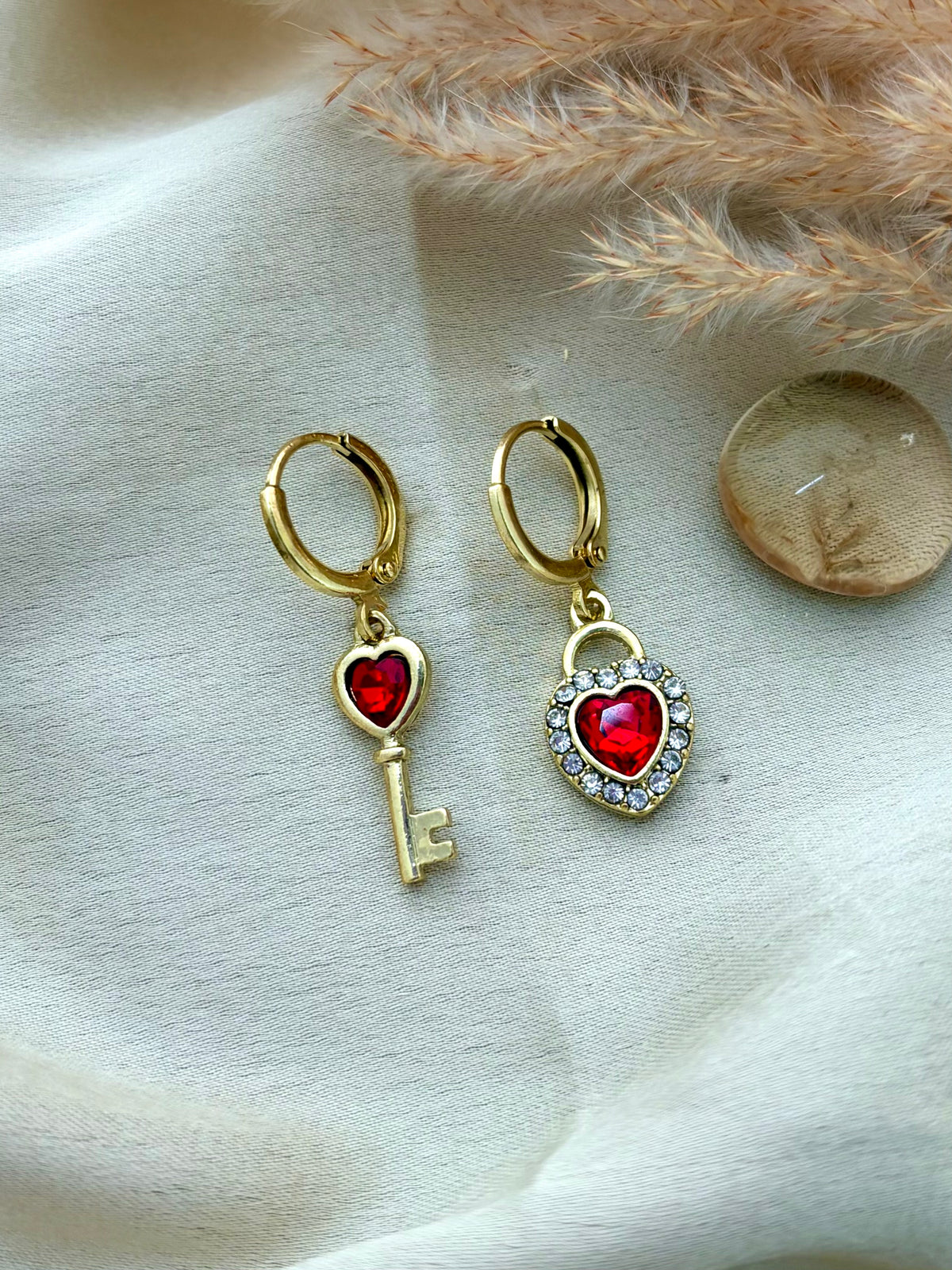 Heartlock Charm Earrings
