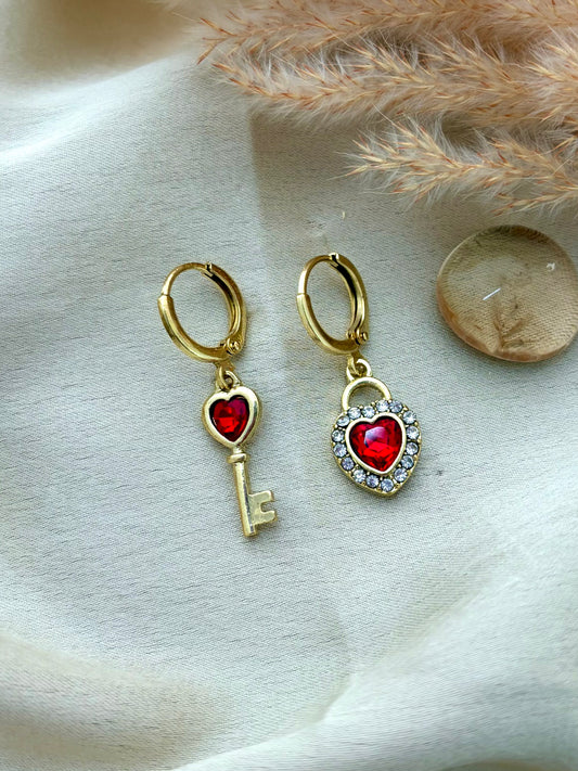 Heartlock Charm Earrings
