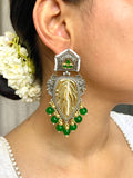 Hamsa Leaf Earrings