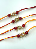 Set Of 4 Pearl Rakhi Combo