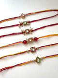 Set-Of-6-Pearl-Kundan-Rakhi-Combo